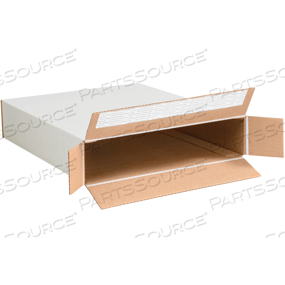 SELF-SEAL SIDE LOADING BOXES, 12 1/2" X 3" X 17 1/2", WHITE, 25/BUNDLE by BOX Partners (Box Acquisitions, LLC)
