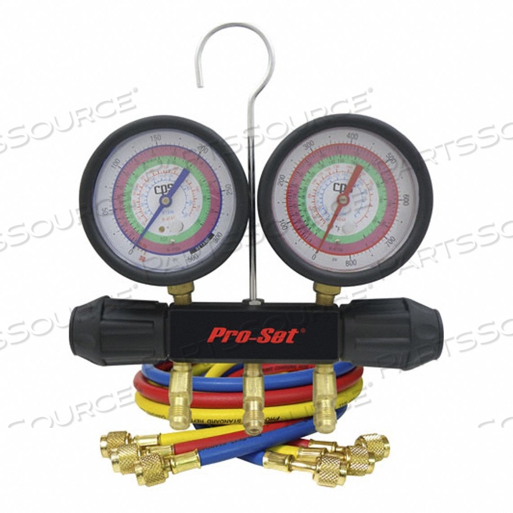 MECHANICAL MANIFOLD GAUGE SET 2 VALVES by Pro-Set MECHANICAL MANIFOLD GAUGE SET 2 VALVES by Pro-Set