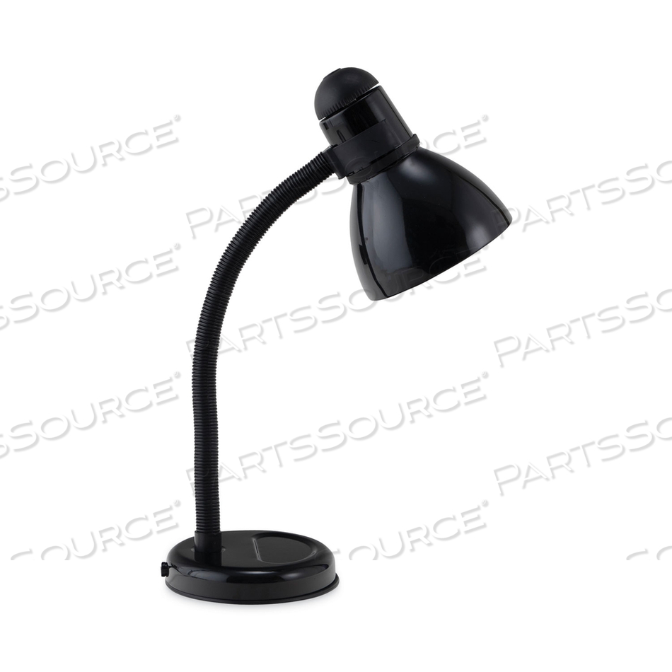 ADVANCED STYLE INCANDESCENT GOOSENECK DESK LAMP, 6W X 6D X 18H, BLACK 