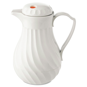 POLY LINED CARAFE, SWIRL DESIGN, 40 OZ, WHITE by Hormel Food Sales