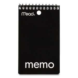 WIREBOUND MEMO PAD WITH WALL-HANGER EYELET, MEDIUM/COLLEGE RULE, RANDOMLY ASSORTED COVER COLORS, 60 WHITE 3 X 5 SHEETS by Mead