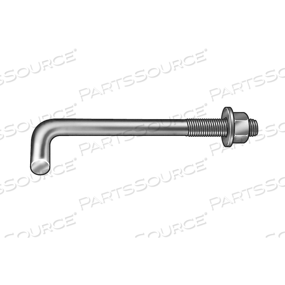 ANCHOR BOLT, L HOOK ANCHOR, 0.75 IN DIA, 18 IN BODY LG, 3/4"-10 THREAD SIZE, STEEL, 3 IN HOOK LG by Approved Vendor ANCHOR BOLT, L HOOK ANCHOR, 0.75 IN DIA, 18 IN BODY LG, 3/4"-10 THREAD SIZE, STEEL, 3 IN HOOK LG by Approved Vendor