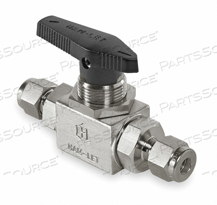 SS BALL VALVE TUBE X TUBE 1/4 IN by Ham-Let
