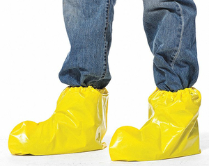 SHOE COVERS ANKLE HEIGHT L YELLOW PK200 by VR Protective Wear