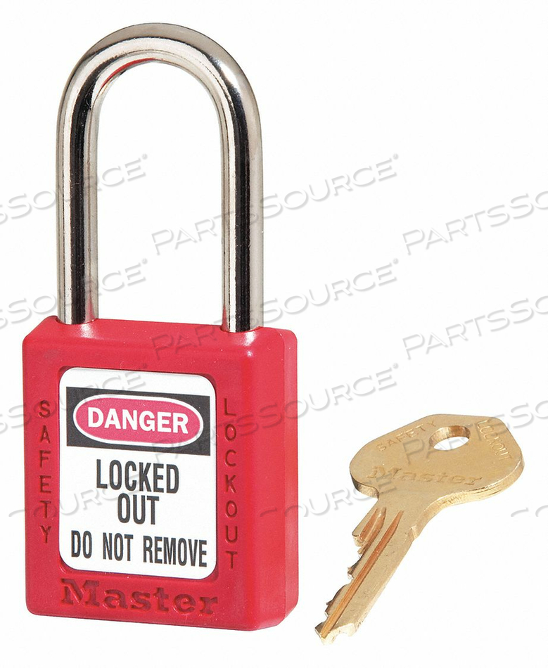 LOCKOUT PADLOCK KD RED 1-3/4 H PK6 by Master Lock