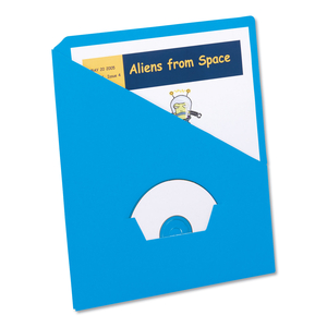 SLASH POCKET PROJECT FOLDERS, 3-HOLE PUNCHED, STRAIGHT TAB, LETTER SIZE, BLUE by Esselte Pendaflex Corp.