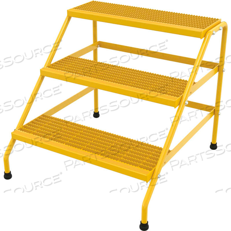 ALUMINUM YELLOW STEP STAND - 3 STEP WELDED by Vestil Manufacturing Corp.