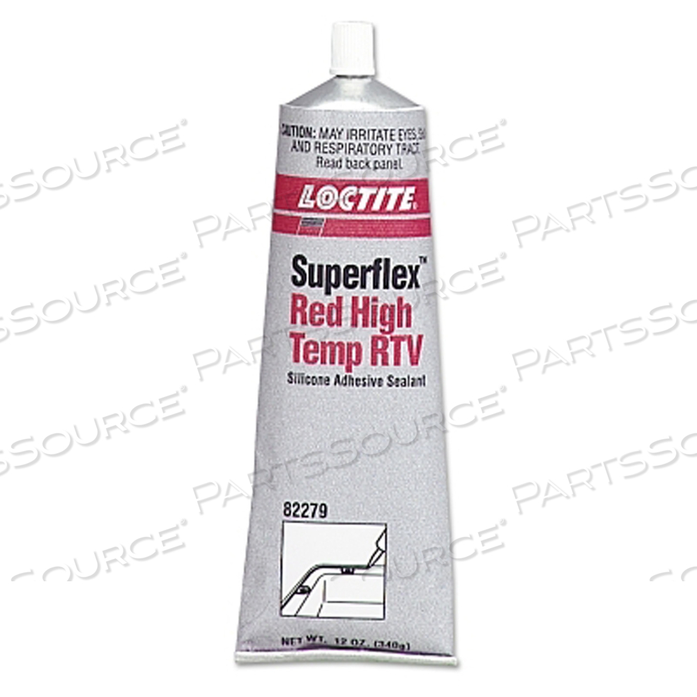 SUPERFLEX RED HIGH TEMP RTV, SILICONE ADHESIVE SEALANT, 12 OZ TUBE, RED by Loctite Brand