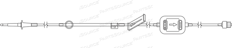 STRIPED MICROBORE SET, BLUE, MALE LUER LOCK/ANTI-SIPHON VALVE 