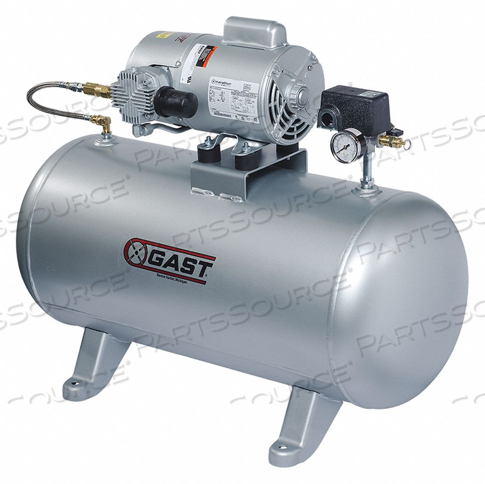 PISTON AIR COMPRESSOR 0.5 HP HORIZONTAL by Gast Manufacturing, Inc.
