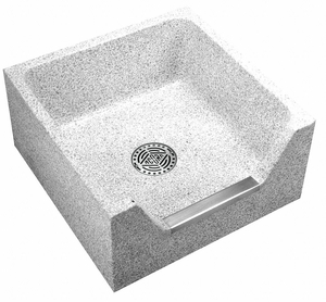 MOP SINK MARBLE WITHOUT FAUCET FLOOR by Terrazzo-Ware