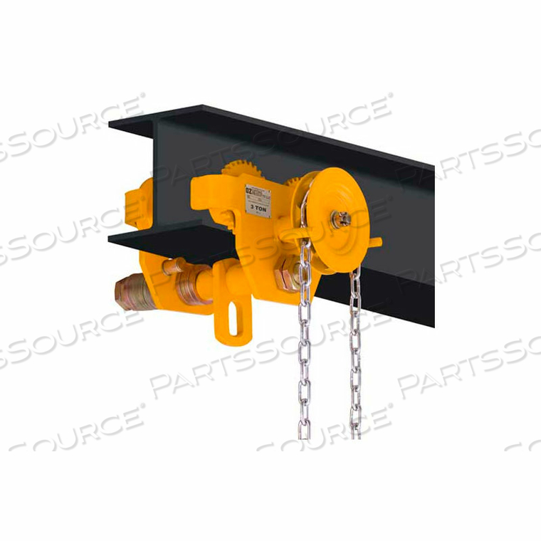 GEARED BEAM TROLLEY 3 TON CAPACITY by Oz Lifting Products