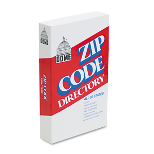 ZIP CODE DIRECTORY, PAPERBACK, 750 PAGES by Dome