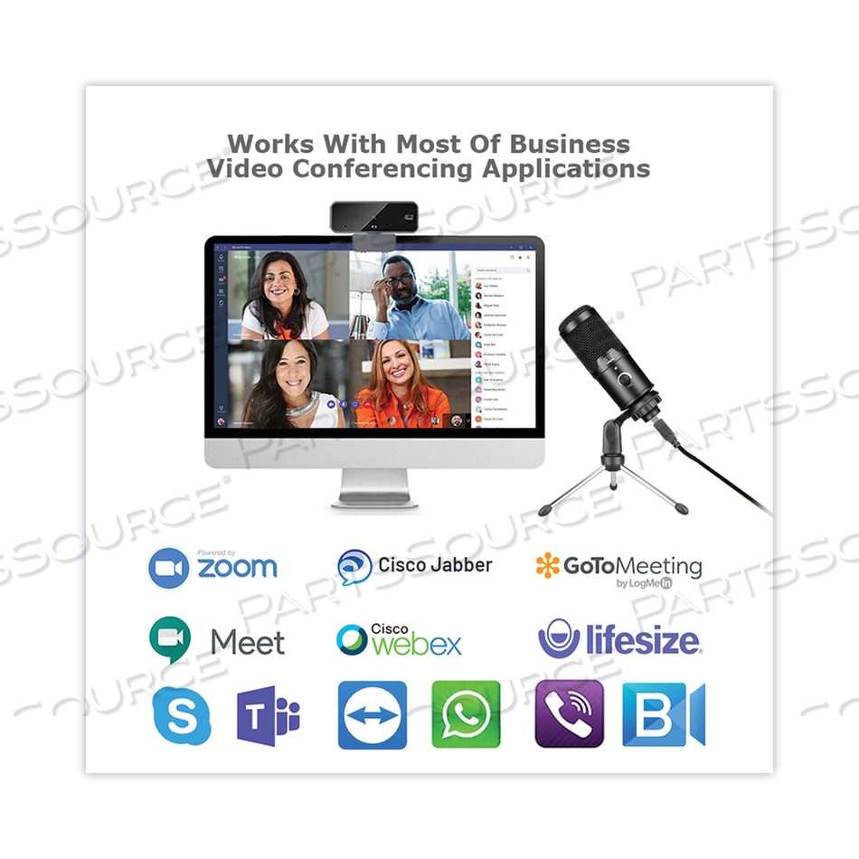 XTREAM M4 CARDIOID CONDENSER RECORDING MICROPHONE, BLACK by Adesso, Inc.