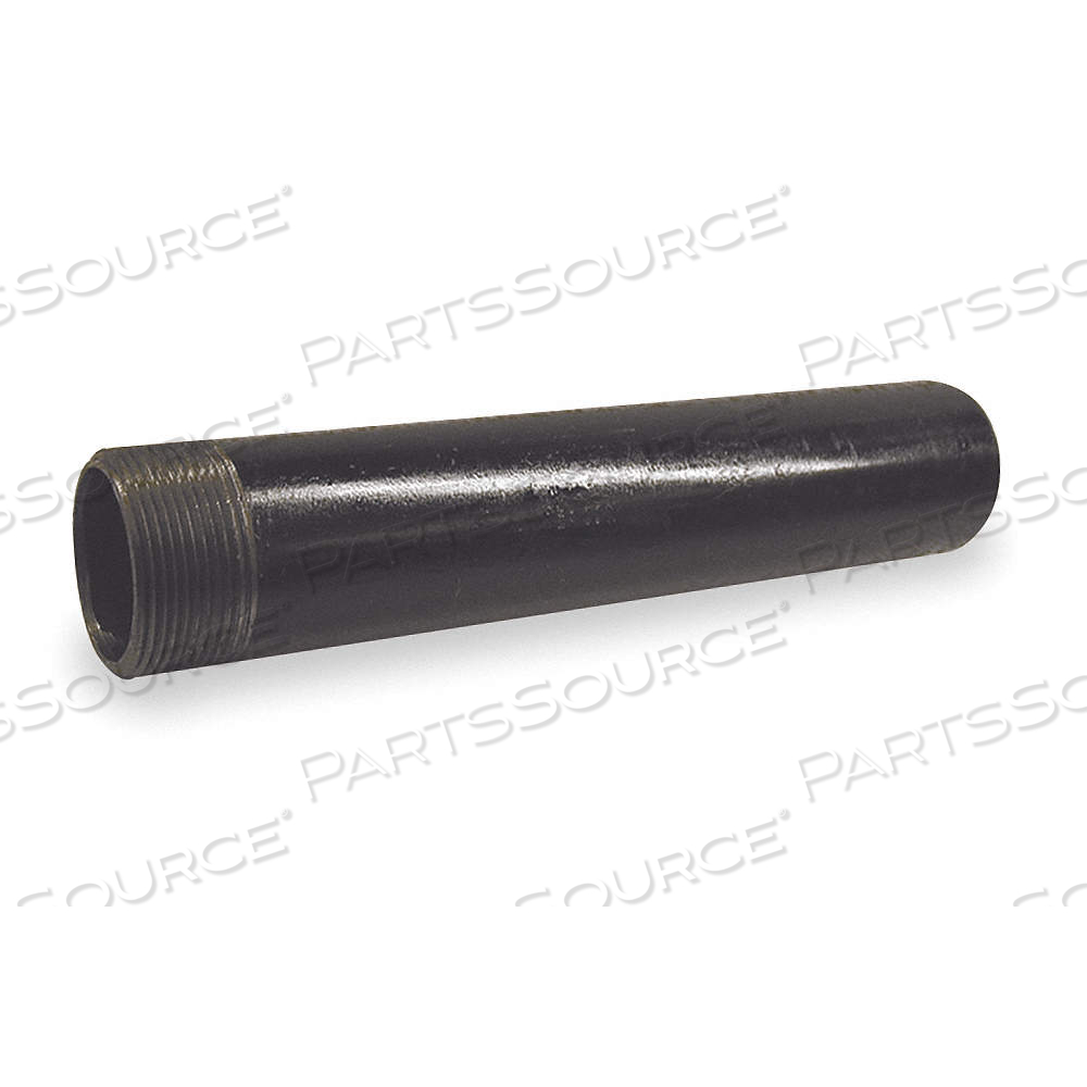 NIPPLE, BLACK STEEL, 1/2 IN NOMINAL PIPE SIZE, 2 IN LG, THREADED ON ONE END, SCHEDULE 80, MALE NPT by Approved Vendor