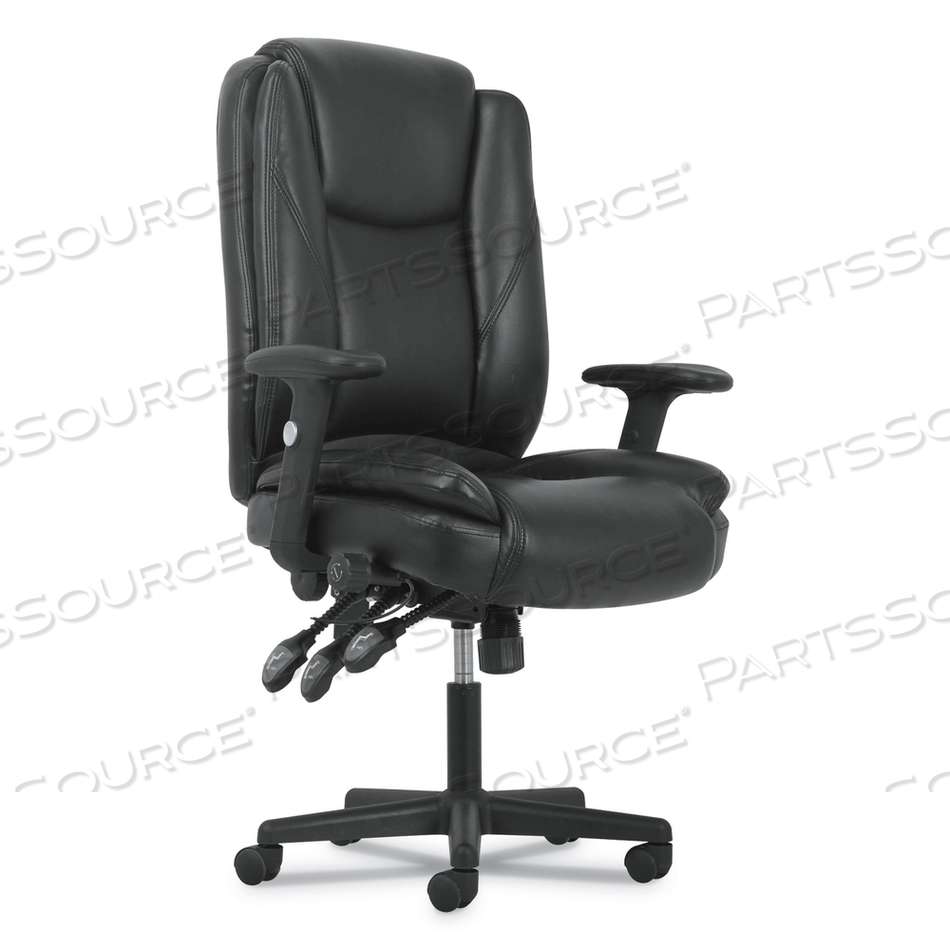 HIGH-BACK EXECUTIVE CHAIR, SUPPORTS UP TO 225 LB, 17" TO 20" SEAT HEIGHT, BLACK 