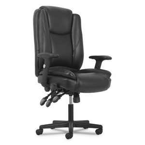 HIGH-BACK EXECUTIVE CHAIR, SUPPORTS UP TO 225 LB, 17" TO 20" SEAT HEIGHT, BLACK by Sadie