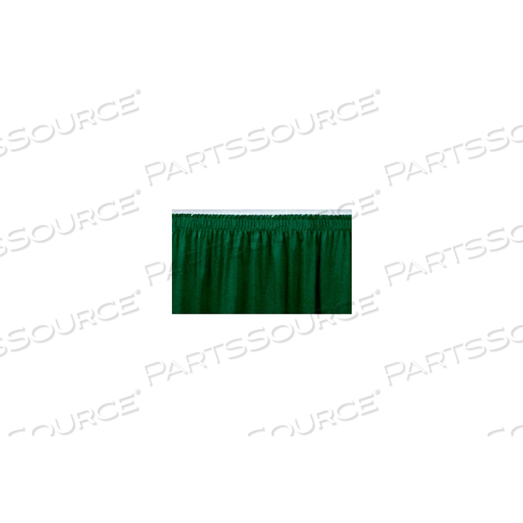 8'L SHIRRED-PLEAT SKIRTING FOR 32"H STAGE - GREEN by National Public Seating