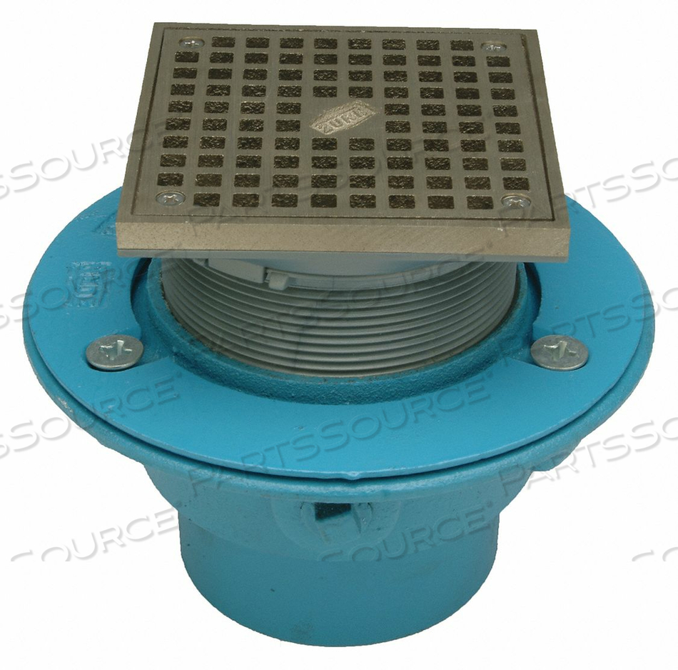 SQUARE FLOOR DRAIN CAST IRON NO HUB by Zurn Industries LLC SQUARE FLOOR DRAIN CAST IRON NO HUB by Zurn Industries LLC