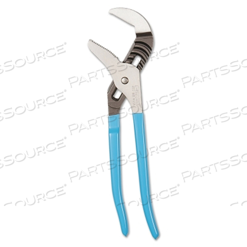 STRAIGHT JAW TONGUE AND GROOVE PLIERS, 16-1/2 IN OAL, 8 ADJUSTMENTS, SERRATED by Channellock Inc.