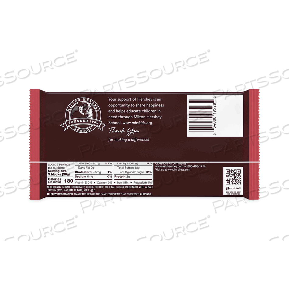 SPECIAL DARK MILDLY SWEET CHOCOLATE BAR, 6.8 OZ BAR, 3/BOX 