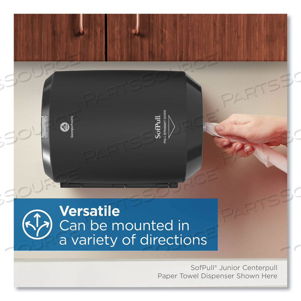 SOFPULL CENTERPULL HAND TOWEL DISPENSER, 9.63 X 8.88 X 10.94, BLACK by Georgia-Pacific SOFPULL CENTERPULL HAND TOWEL DISPENSER, 9.63 X 8.88 X 10.94, BLACK by Georgia-Pacific