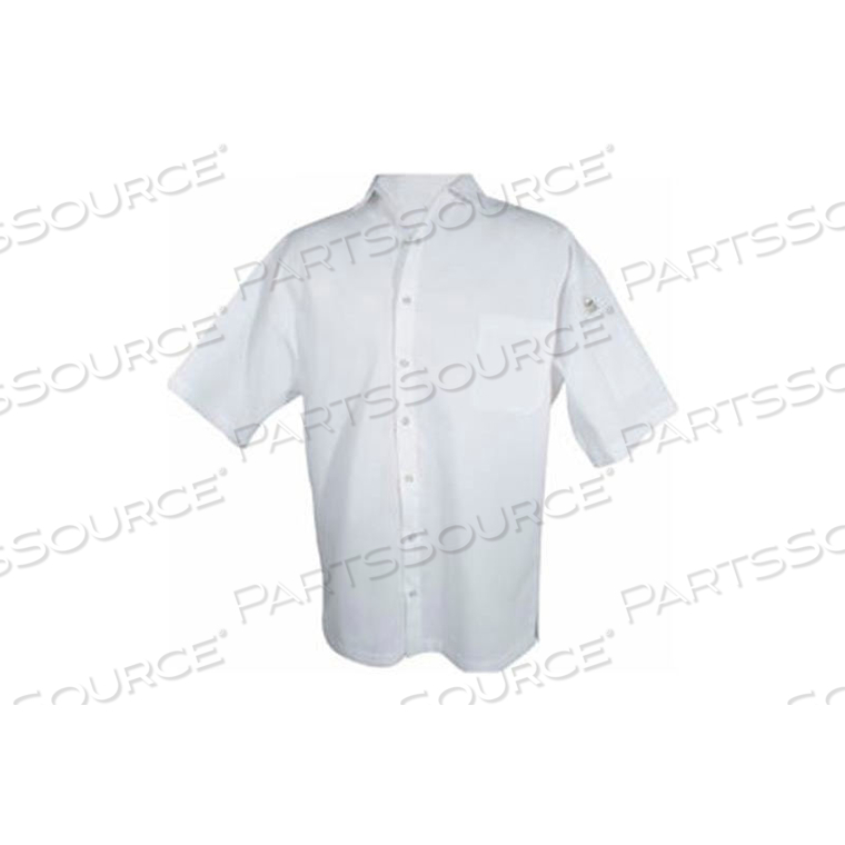 COOK SHIRT, LARGE, BREAST POCKET, SHORT SLEEVE, WHITE by John Ritzenhaler Co