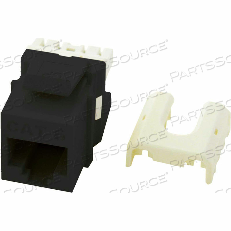 QUICK CONNECT CAT 6 RJ45 KEYSTONE INSERT, BLACK (M10) 