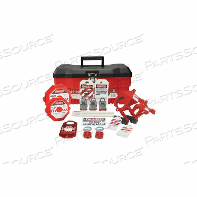 STOPOUT STANDARD PLUS LOCKOUT KIT, PLASTIC by Accuform Manufacturing, Inc. STOPOUT STANDARD PLUS LOCKOUT KIT, PLASTIC by Accuform Manufacturing, Inc.