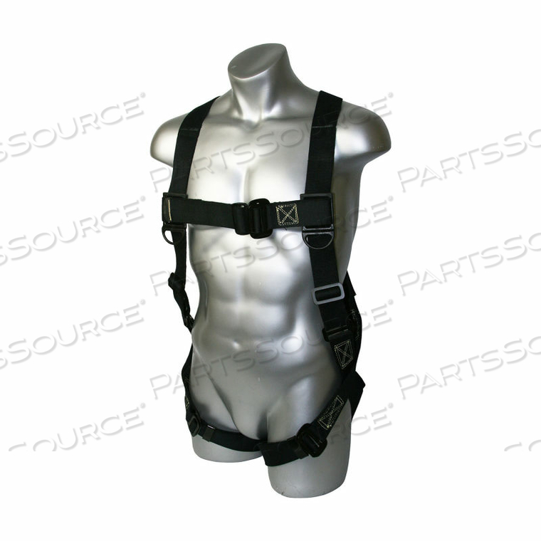 KEVLAR HARNESS, BACK D-RING, PASS-THROUGH LEG & CHEST CONNECTIONS, M/L, 130-351LBS CAPACITY 