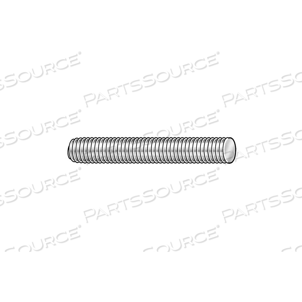 FULLY THREADED ROD, 1"-14 THREAD SIZE, STAINLESS STEEL, 18-8, PLAIN, 12 FT OVERALL LG by Charlotte Pipe And Foundry Co.