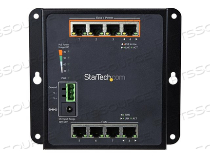 INDUSTRIAL 8 PORT GIGABIT POE SWITCH UP TO 30W PER 4 POWER OVER ETHERNET PORTS + by StarTech.com Ltd. INDUSTRIAL 8 PORT GIGABIT POE SWITCH UP TO 30W PER 4 POWER OVER ETHERNET PORTS + by StarTech.com Ltd.