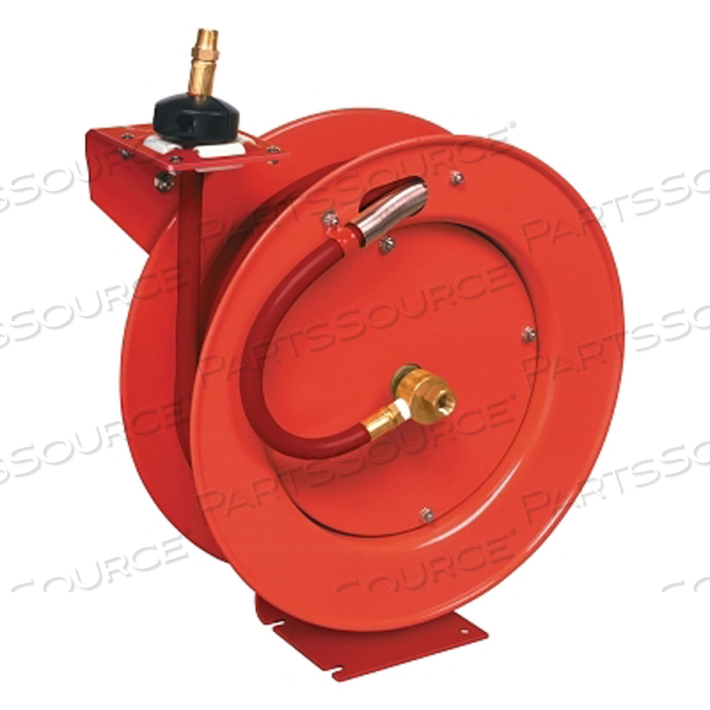 HOSE REEL FOR AIR AND WATER MODELS 83753 AND 83754, SERIES B, 3/8 IN HOSE ID, 50 FT by Lincoln HOSE REEL FOR AIR AND WATER MODELS 83753 AND 83754, SERIES B, 3/8 IN HOSE ID, 50 FT by Lincoln