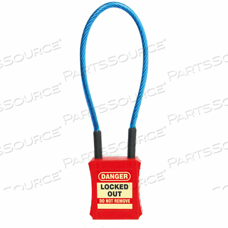 CABLE LOCKOUT SAFETY PADLOCK, 1 FT CABLE by ZING Green Safety Products CABLE LOCKOUT SAFETY PADLOCK, 1 FT CABLE by ZING Green Safety Products