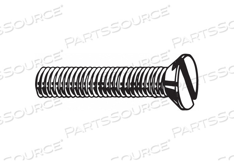 MACHINE SCREW, M5 THREAD SIZE, 12 MM LG, 18-8 STAINLESS STEEL, PLAIN, FLAT, SLOTTED, METRIC by Fabory MACHINE SCREW, M5 THREAD SIZE, 12 MM LG, 18-8 STAINLESS STEEL, PLAIN, FLAT, SLOTTED, METRIC by Fabory