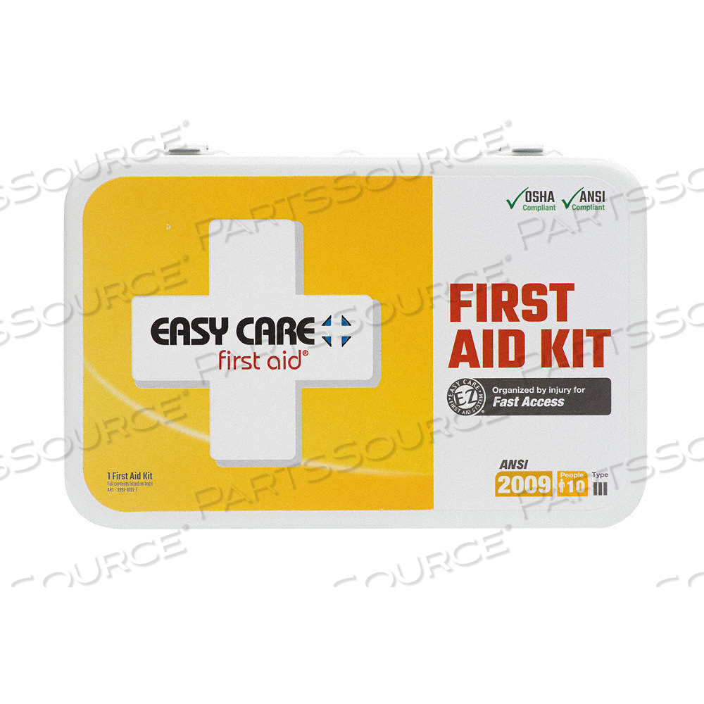 FIRST AID KIT AND HOUSING, 104 COMPONENTS, ANSI/ISEA Z308.1-2009, TYPE III by Approved Vendor FIRST AID KIT AND HOUSING, 104 COMPONENTS, ANSI/ISEA Z308.1-2009, TYPE III by Approved Vendor