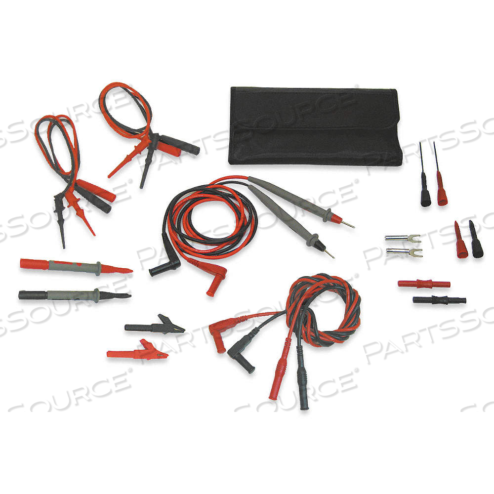 TEST LEAD KIT, CAT II 300V/CAT III 1000V, ALLIGATOR CLIPS/PROBE, 4 FT LG, 4WRE7 4 FT by Approved Vendor TEST LEAD KIT, CAT II 300V/CAT III 1000V, ALLIGATOR CLIPS/PROBE, 4 FT LG, 4WRE7 4 FT by Approved Vendor