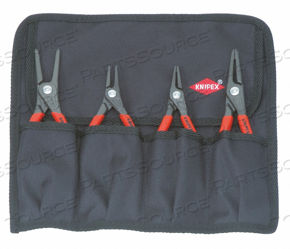 RETAINING RING PLIER SET 0 DEG 4 PC by Knipex RETAINING RING PLIER SET 0 DEG 4 PC by Knipex