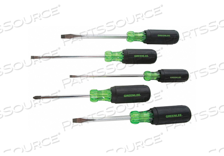 SCREWDRIVER SET SLOTTED/PHILLIPS 5 PC by Greenlee SCREWDRIVER SET SLOTTED/PHILLIPS 5 PC by Greenlee