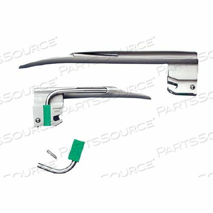 LARYNGOSCOPE BLADE, MILLER, SIZE 2 SIZE, STAINLESS STEEL, FIBEROPTIC LIGHT LIGHT TYPE, NON-STERILE, CHILD AGE GROUP, REUSABLE by McKesson