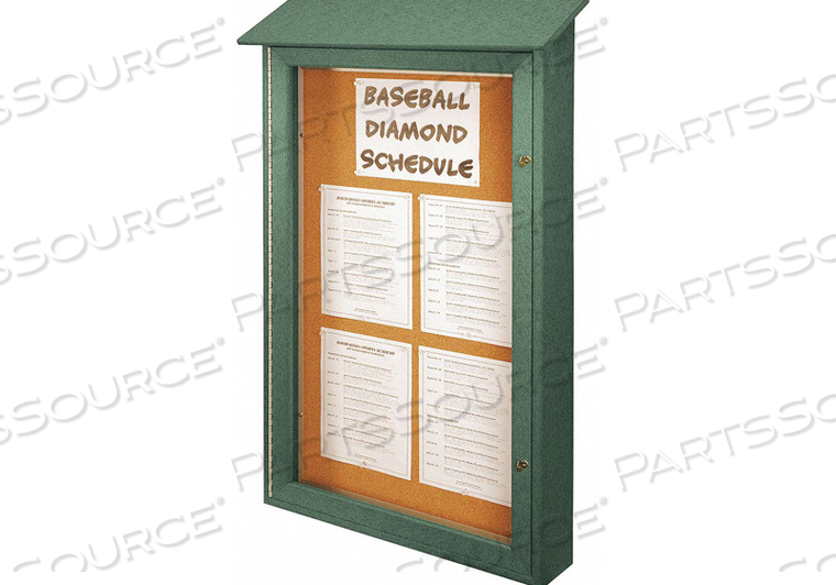 ENCLOSED BULLETIN BOARD TACK 54 X38 by United Visual Products