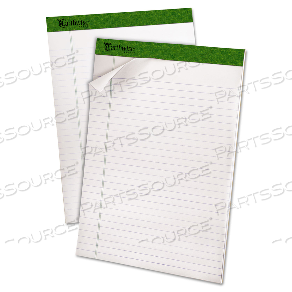 EARTHWISE BY AMPAD RECYCLED WRITING PAD, WIDE/LEGAL RULE, POLITEX SAND HEADBAND, 40 WHITE 8.5 X 11.75 SHEETS by Ampad Corporation EARTHWISE BY AMPAD RECYCLED WRITING PAD, WIDE/LEGAL RULE, POLITEX SAND HEADBAND, 40 WHITE 8.5 X 11.75 SHEETS by Ampad Corporation