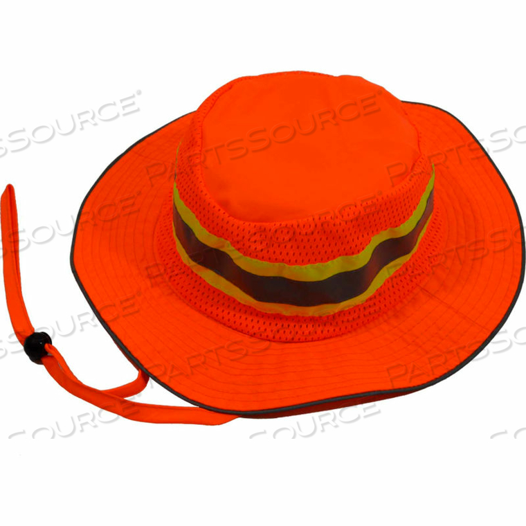 HI-VISIBILITY FULL BRIMMED RANGER HAT, POLYESTER MESH/OXFORD, ORANGE, L/XL by Petra Roc Inc
