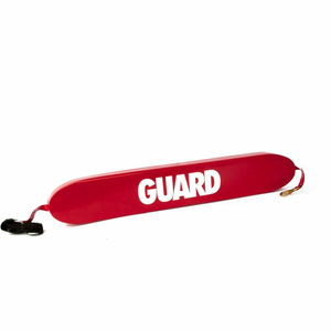 40" RESCUE TUBE WITH BRASS CLIPS, RED GUARD LOGO by Kemp USA