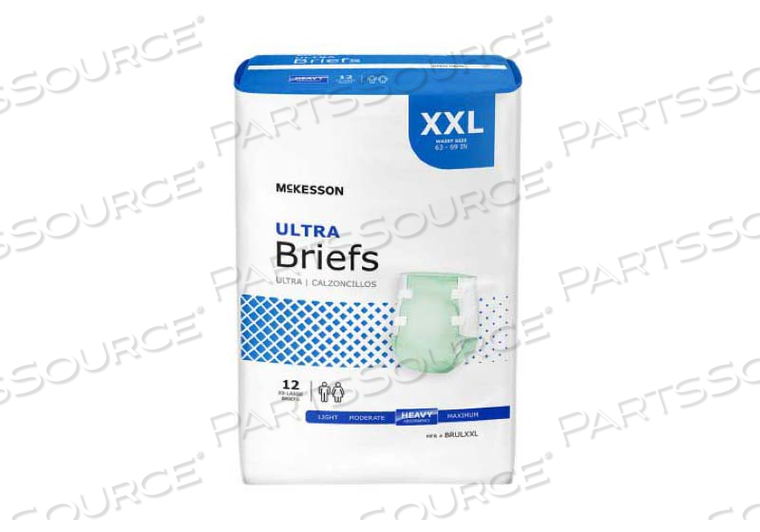 ULTRA HEAVY ABSORBENCY INCONTINENCE BRIEF, 2X-LARGE (48 PER CASE) by McKesson ULTRA HEAVY ABSORBENCY INCONTINENCE BRIEF, 2X-LARGE (48 PER CASE) by McKesson
