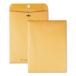 PARK RIDGE KRAFT CLASP ENVELOPE, #90, SQUARE FLAP, CLASP/GUMMED CLOSURE, 9 X 12, BROWN KRAFT, 100/BOX by Quality Park Products