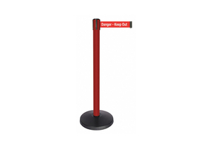 BARRIER POST DANGER - KEEP OUT BELT MSG by Queueway