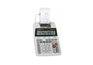 DESKTOP CALCULATOR PRINTING LCD 12 DIGIT by Sharp Electronics Corporation