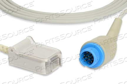 SPO2 ADAPTER CABLE, 4 MM, 2.2 M CABLE, TPU JACKET, GRAY, MEETS AAMI ANSI EC53 