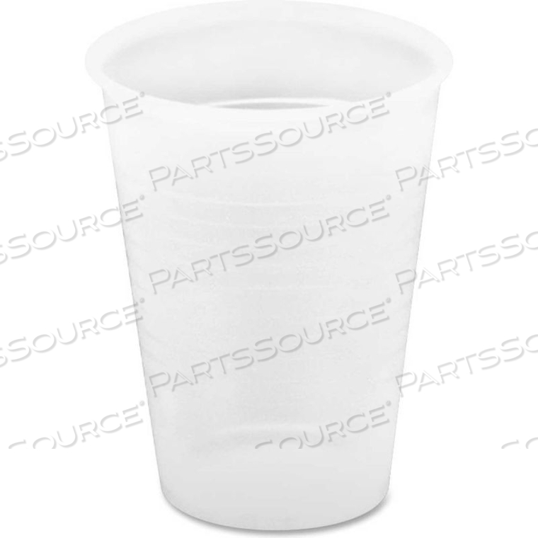 PLASTIC COLD DRINK CUPS, ROLLED RIM, 12 OZ., 1,000/CARTON, TRANSLUCENT by Genuine Joe
